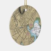Camden Maine Nautical Chart Keramisch Ornament (Rechts)