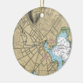 Camden Maine Nautical Chart Keramisch Ornament (Links)