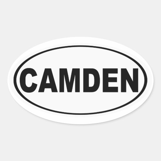 Camden Maine Ovale Sticker (Voorkant)