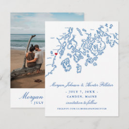 Camden Maine Photo Save the Date - Penobscot Bay