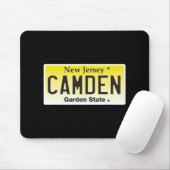 Camden New Jersey Nj Hometown License Plate Graphi Muismat (Met muis)