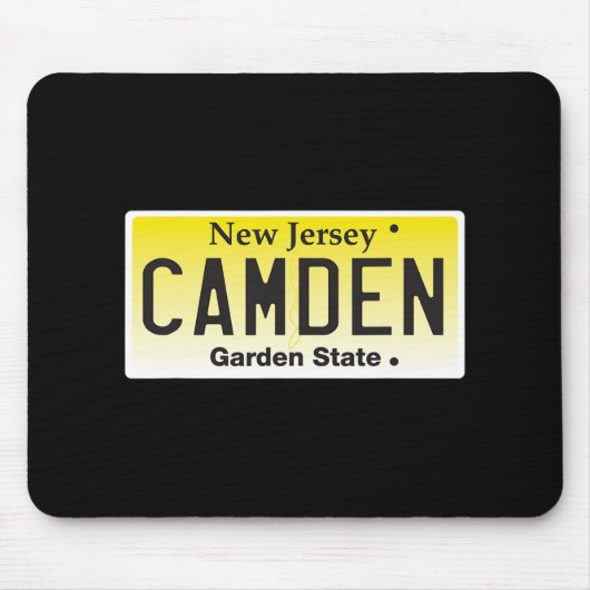 Camden New Jersey Nj Hometown License Plate Graphi Muismat (Voorkant)