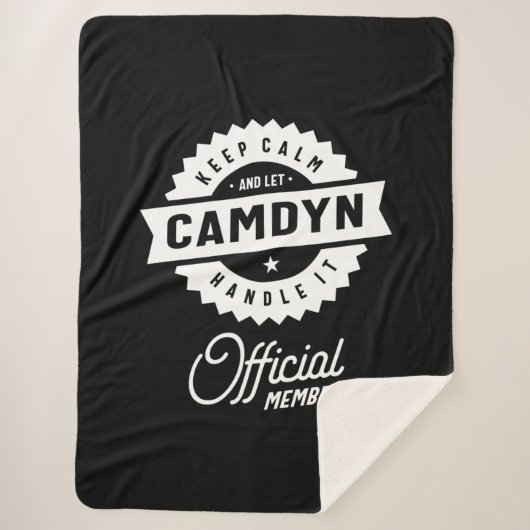 Camdyn Persoonlijke naam Birthday Gift Sherpa Deken (Voorkant)