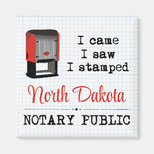 Came Saw Stamped Notional Public North Dakota Magneet