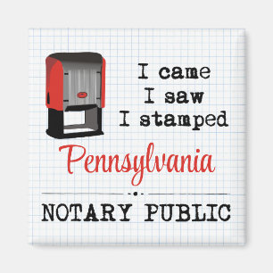 Came Saw Stamped Notional Public Pennsylvania Magneet
