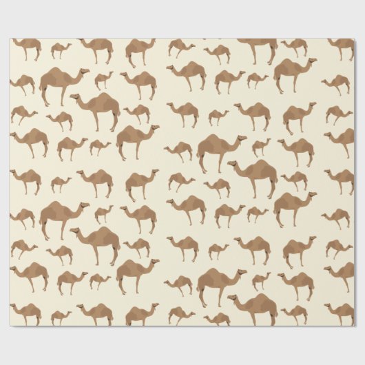 Camel Animal Pattern Cadeaupapier (Vlak)