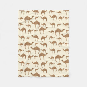 Camel Animal Pattern Fleece Deken