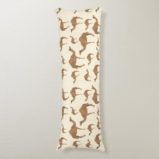 Camel Animal Pattern Lichaamskussen (Voorkant Verticaal)