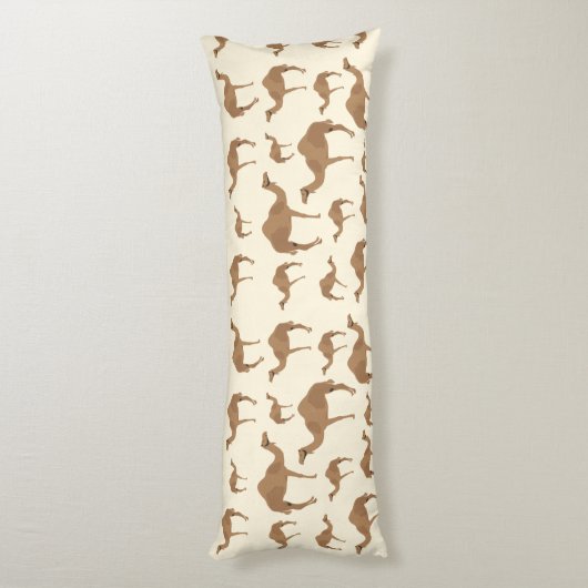 Camel Animal Pattern Lichaamskussen (Achterkant (Verticaal))