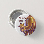 Camel Birthday Girl Button (Voorkant /achterkant)