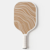 Camel Brown Wave Modern gepersonaliseerd Pickleball Paddle (Achterkant)