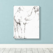 Camel Canvas Afdruk (Insitu (Houten vloer))