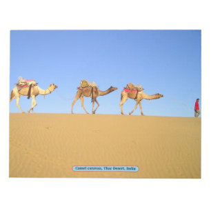 Camel caravan, Thar Desert, India Notitieblok