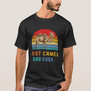 Camel Dad Ever Animal Love Retro stijl T-shirt