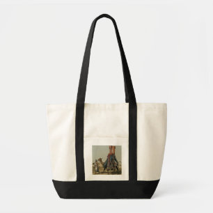 Camel die een Bride naar haar man stuurt, gegravee Tote Bag