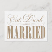 Camel Eat, Drink & getrouwd | Behuizing Informatiekaartje (Voorkant)