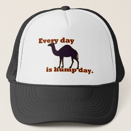Camel "Elke dag is Hump Day" Trucker Pet (Voorkant)