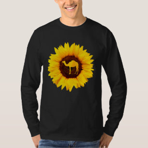 Camel for Women Mannen Calf Animal Sunflower T-shirt