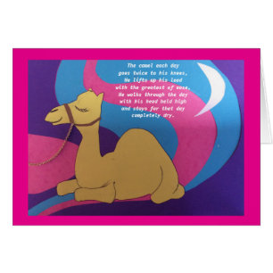 Camel gedicht groetenkaart.