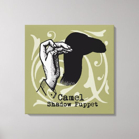 Camel Hand Puppet Shadow Games  Canvas Afdruk (Voorkant)
