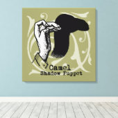 Camel Hand Puppet Shadow Games  Canvas Afdruk (Insitu (Houten vloer))