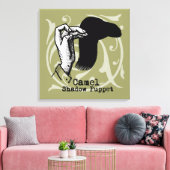 Camel Hand Puppet Shadow Games  Canvas Afdruk (Insitu (Woonkamer))