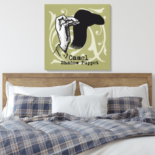 Camel Hand Puppet Shadow Games  Canvas Afdruk (Insitu (Slaapkamer))