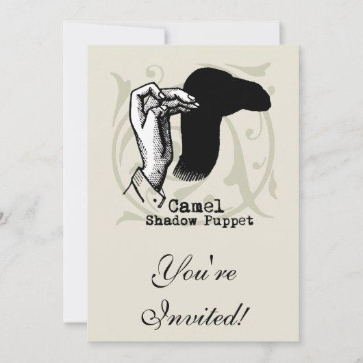 Camel Hand Puppet Shadow Games  Kaart (Voorkant)