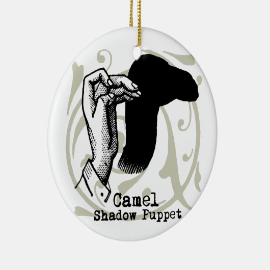 Camel Hand Puppet Shadow Games  Keramisch Ornament (Rechts)