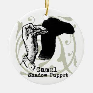 Camel Hand Puppet Shadow Games  Keramisch Ornament