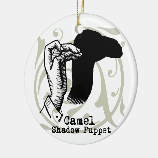 Camel Hand Puppet Shadow Games  Keramisch Ornament (Links)