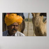 Camel Herder in Rajasthan Poster (Voorkant)