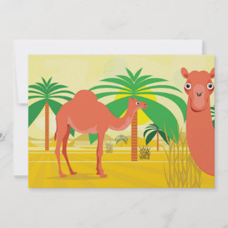 Camel illustratie kaart
