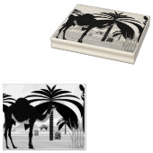 Camel illustratie 	rubberstempel (Gestempeld)