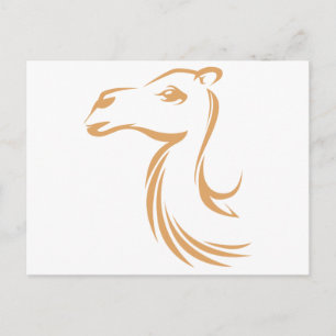 Camel in Swish Drawing Style Briefkaart