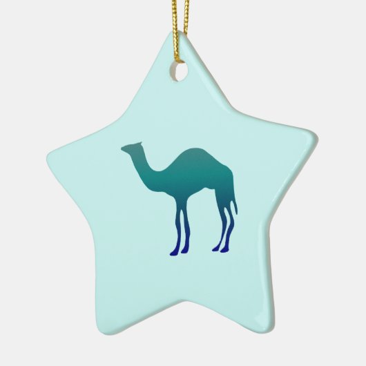Camel in Teals Keramisch Ornament (Links)