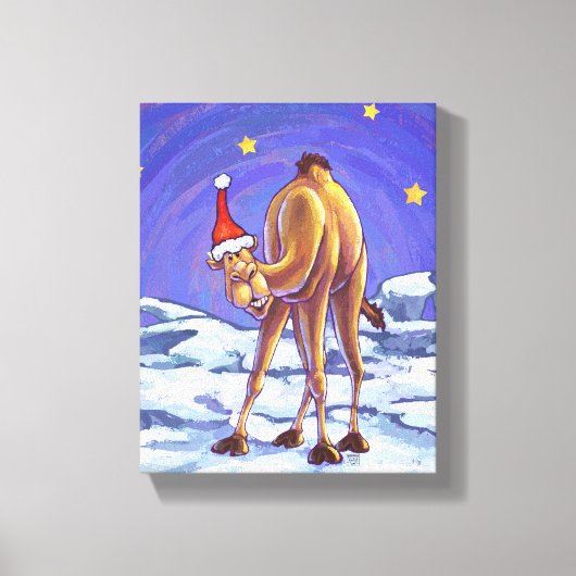 Camel Kerstmis Canvas Afdruk (Voorkant)