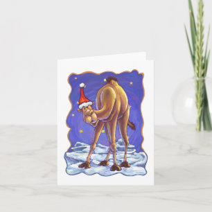 Camel Kerstmis Feestdagen Kaart