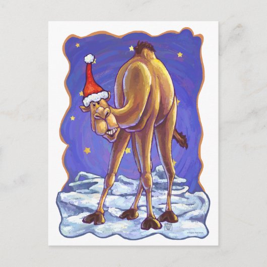Camel Kerstmis Feestdagenkaart (Voorkant)