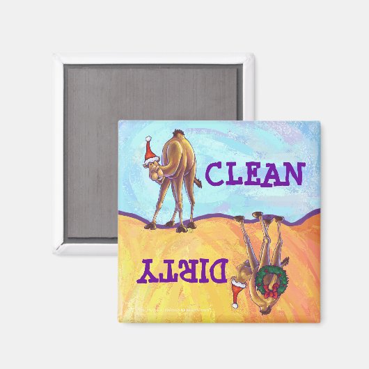 Camel Kerstmis Magneet (Voorkant / Achterkant)