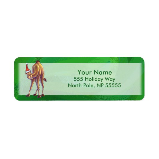Camel Kerstmis op groen Etiket (Voorkant)