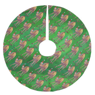 Camel Kerstmis op groen Kerstboom Rok