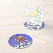 Camel Kerstmis Ronde Kartonnen Onderzetter (Insitu)