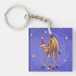 Camel Kerstmis Sleutelhanger
