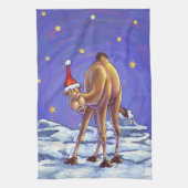 Camel Kerstmis Theedoek (Verticaal)