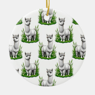 Camel lama Alpaca patroon ontwerp Keramisch Ornament