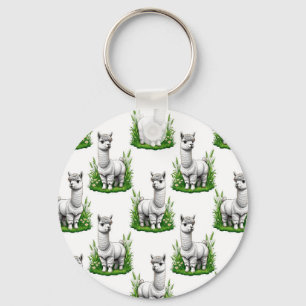 Camel lama Alpaca patroon ontwerp Sleutelhanger