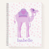 Camel leuke knappe meisjes genaamd paarse roze notitieboek (Voorkant)