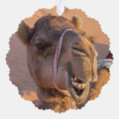Camel met een grappige gezichtsuitdrukking - Oman Ornament Kaart (Achterkant)