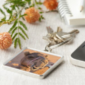 Camel met een grappige gezichtsuitdrukking - Oman Sleutelhanger (Zijkant)